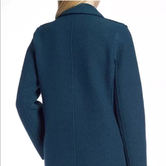NEW • J. Crew • Olga Boiled Wool Topcoat 4 Blue - Picture 3 of 3